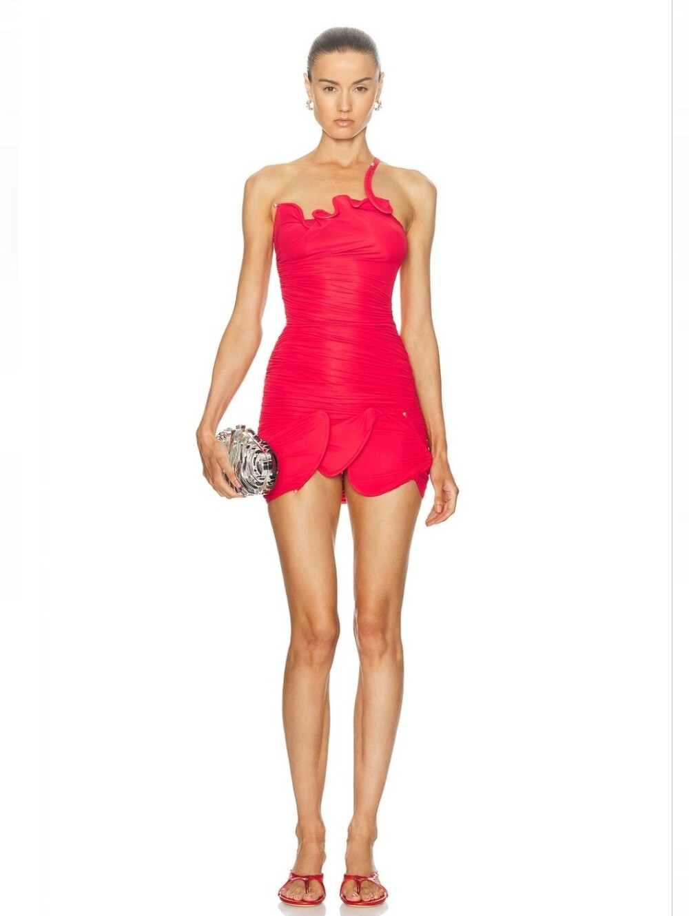 Christopher Esber Venus Looped Cami Dress Cherry Sm